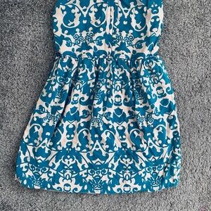 GB Girls Teal and White Casual Dress